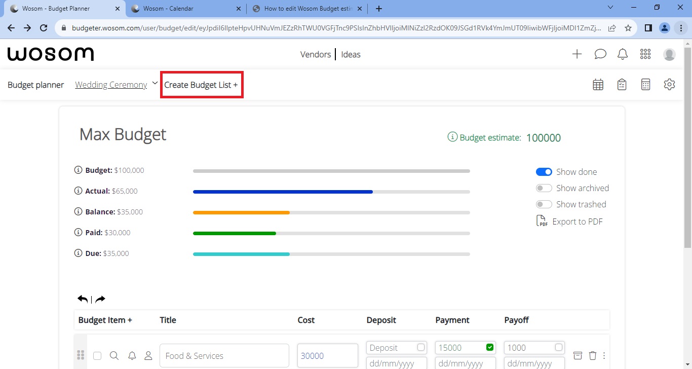 Max Budget Estimator